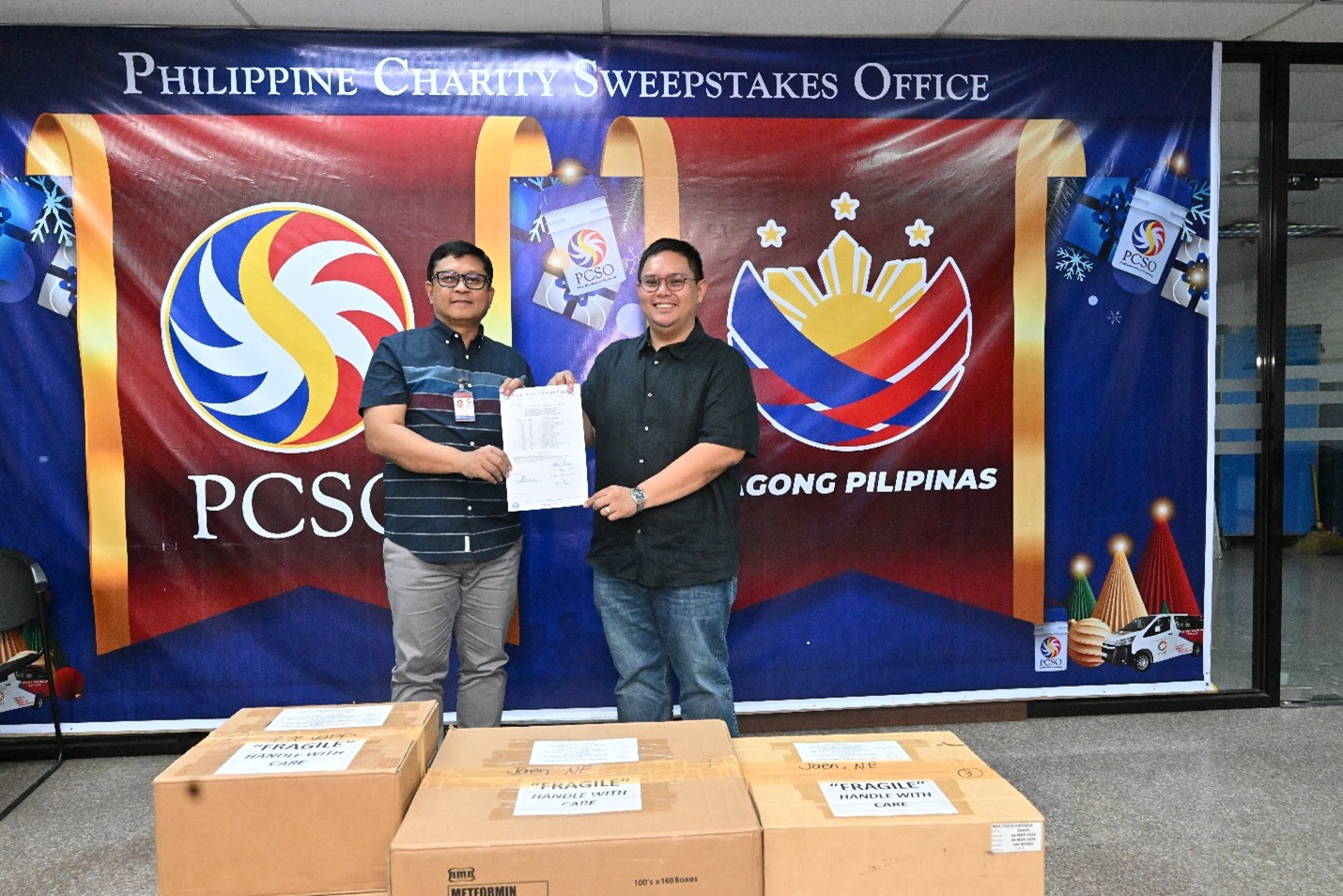 TWO LGUS RECEIVE MEDICINES FROM PCSO