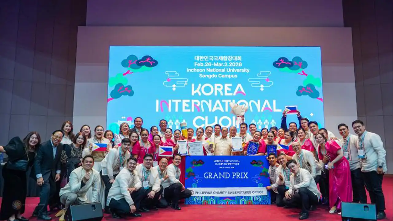 PCSO CHORALE NAMED GRAND PRIX CHAMPION IN KOREA INTERNATIONAL CHOIR COMPETITION